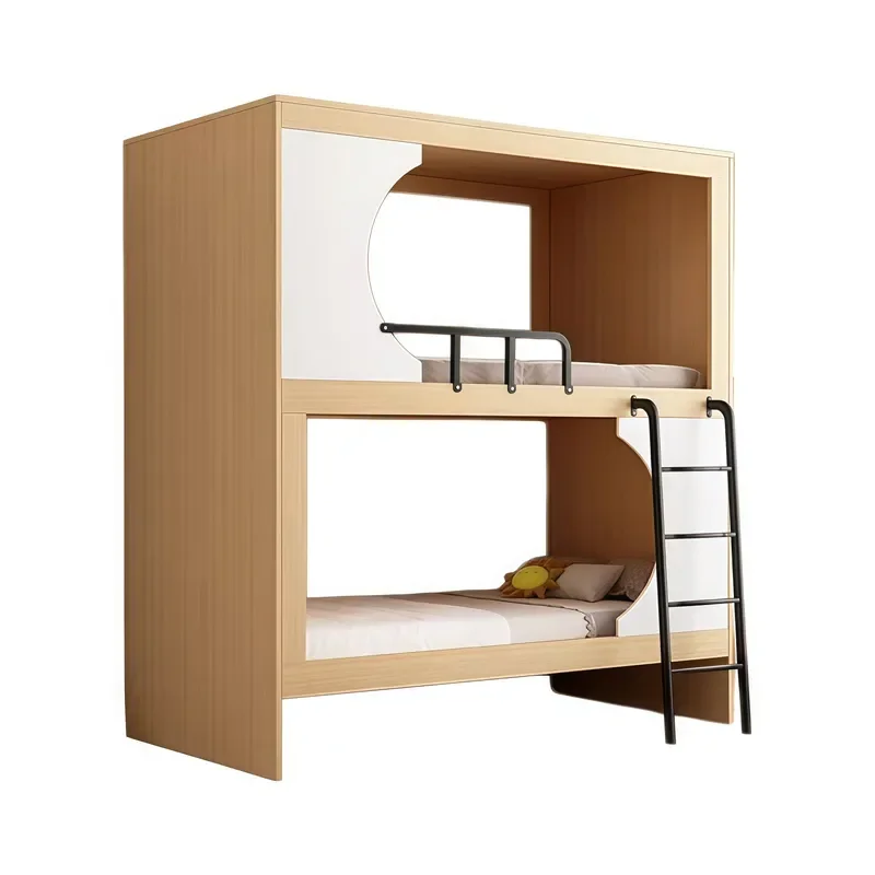 Space Capsule Bunk Bed Modern Loft Bed Frame for Adults Heavy Duty Metal Stackable Beds for Small Apartments Dormitory Hostel