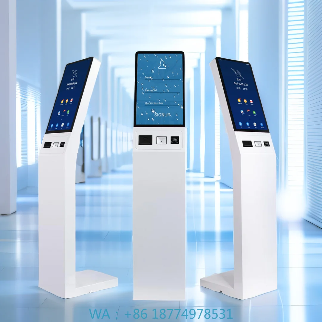 System Restaurant Ordering Payment Kiosk 21.5 Inch Counter Top Lcd Self Service Kiosk Self Ordering Kiosk Android Operation