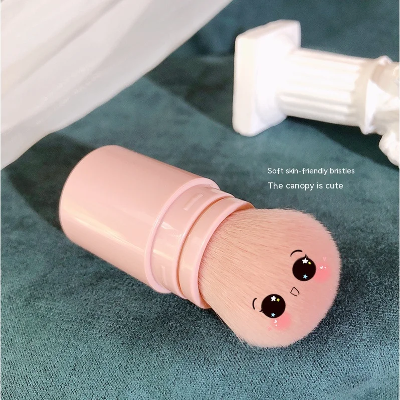 Pinceau de maquillage rétractable professionnel pour le visage, brosse à Blush, brosse de contour, pinceaux à poudre libre, cheveux synthétiques Ultra doux