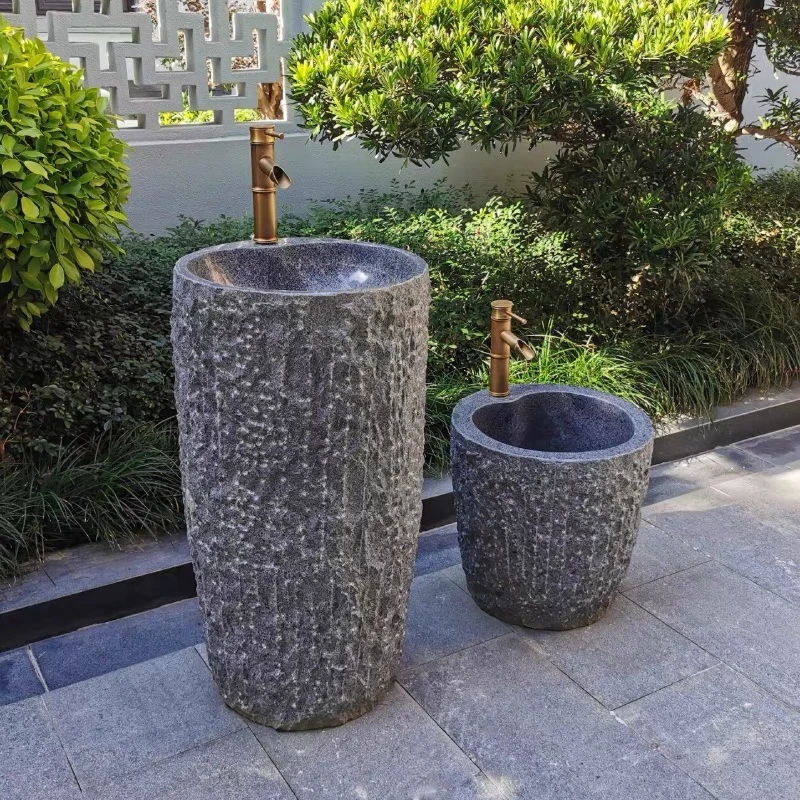 

Natural stone wash basin outdoor pool basin courtyard stone column outdoor marble wash garden