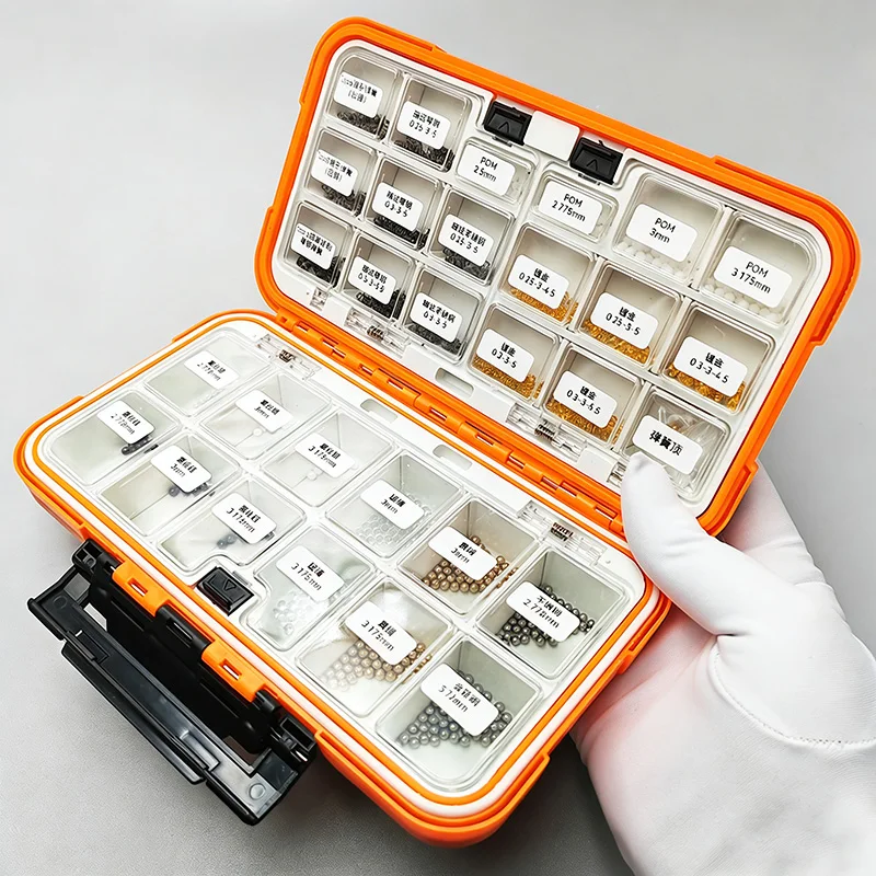EDC Mechanical Push Slider Fidget Toy Accessory Box Spring Beads Fidget Spinner Refit Accessories Kit