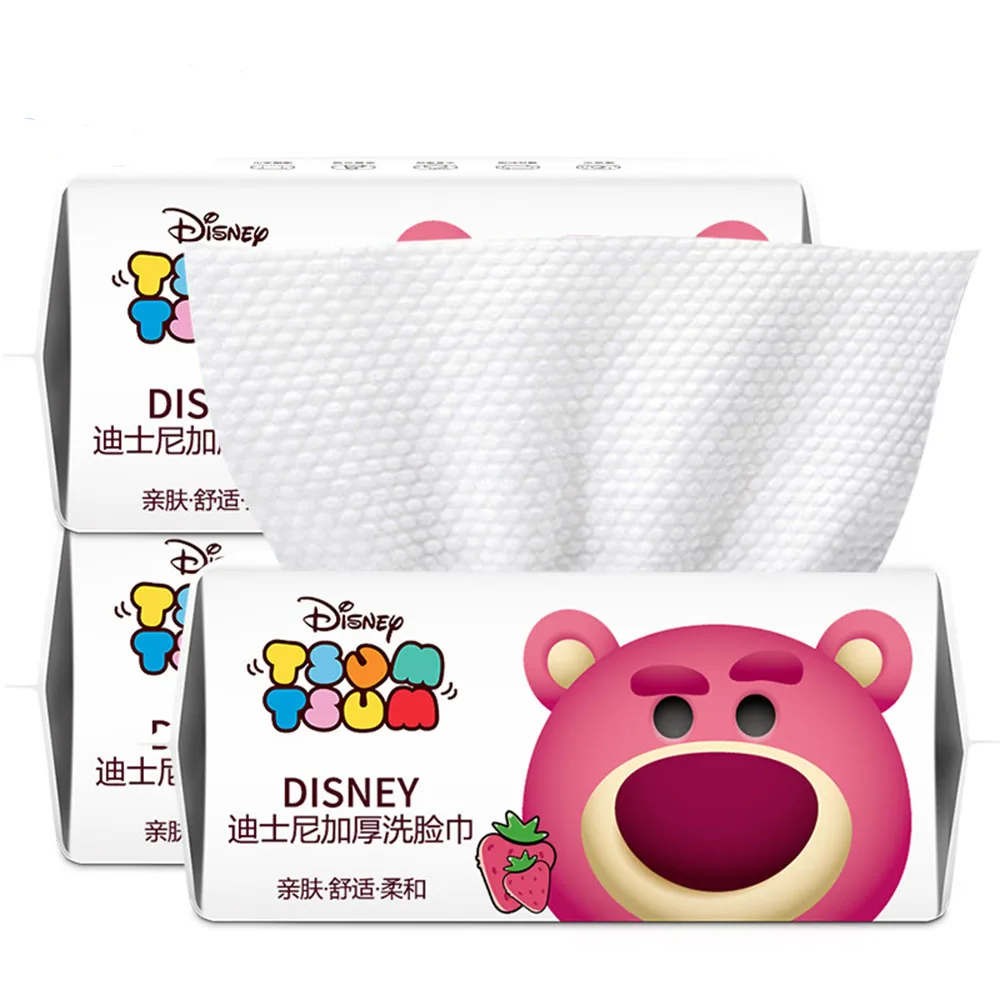 50PCS Cartoon Clean Towels Face Towel Disposable Face Towelette Facial Washcloth Makeup Remover Dry Wipes Ultra Soft