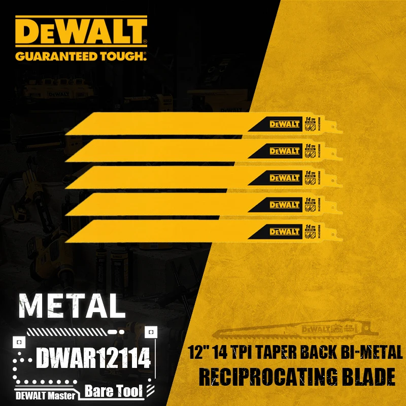 DEWALT Rechte Achterkant Hout Snijden Bi-Metaal Reciprozaagbladen 2X Lange Levensduur Voor DCS369 DCS367 DCS389 Power Tool Accessoires