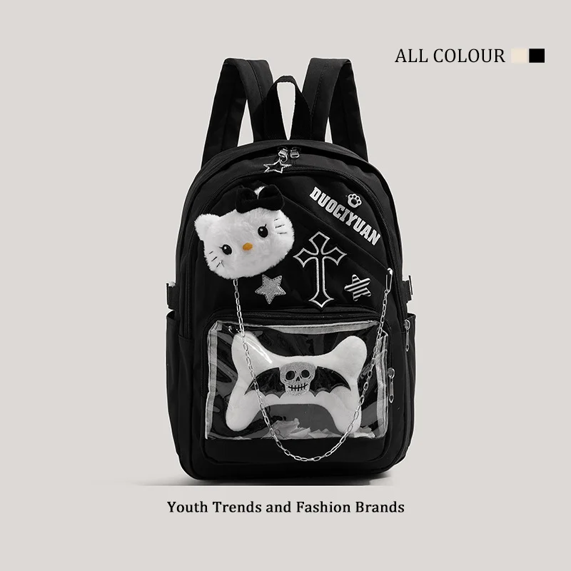 Sanrio's new Hello Kitty cute and sweet student schoolbag cartoon trend chain shopping travel large capacity backpack