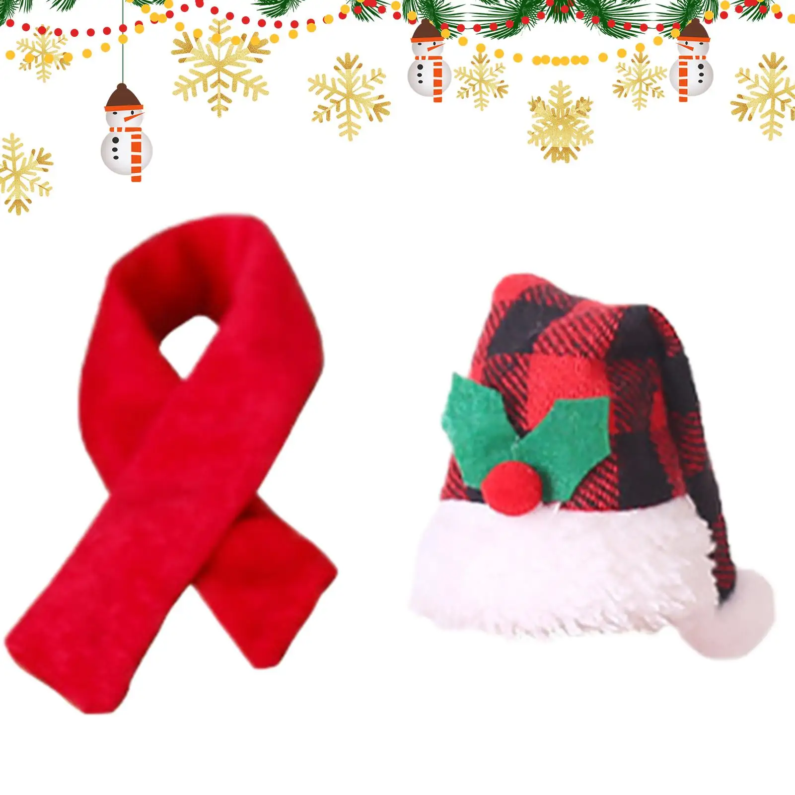 

Шарф для бутылки вина, набор шапок, шапки Санта-Клауса, милый шарф с рукавами, рождественские чехлы для бутылок для сбора ужина, ресторана, бара, путешествий