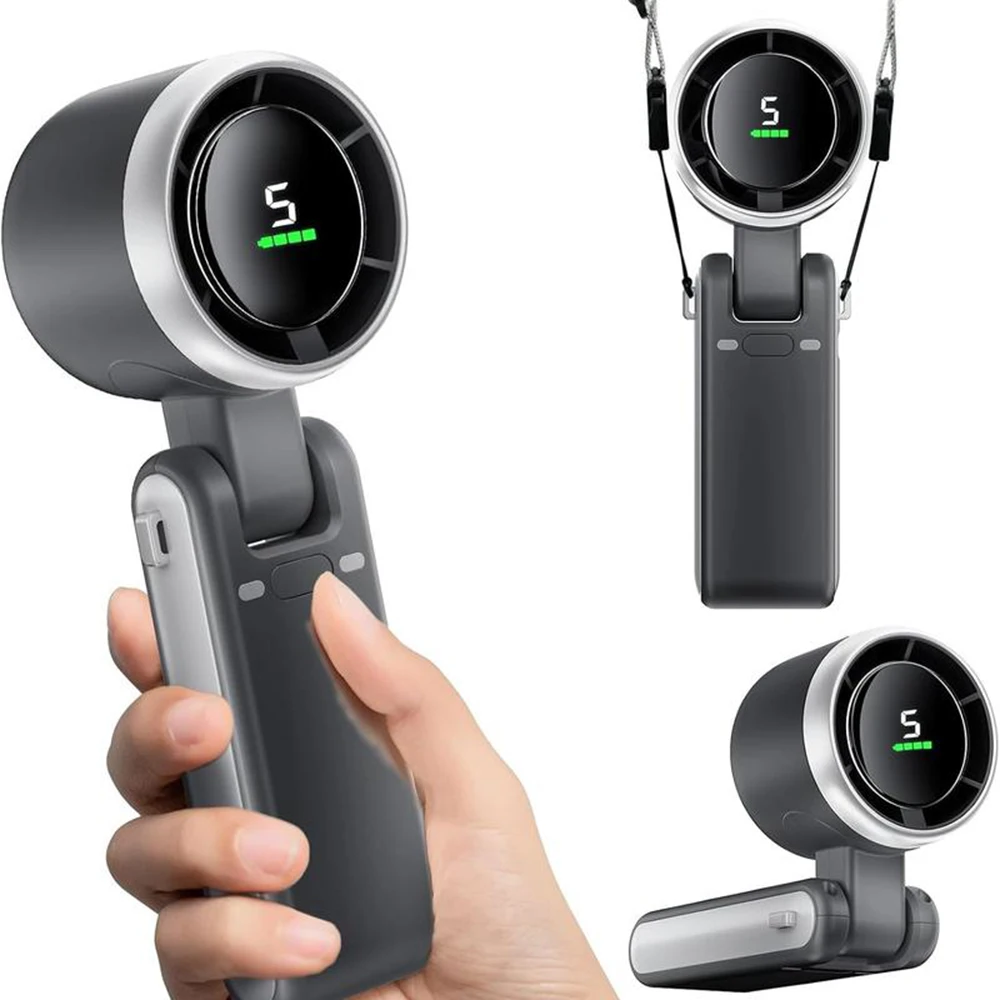 

3-in-1 Fan, 5-speed, 3600mAh Rechargeable Lithium Battery, USB Charging, Travel Mini Fan