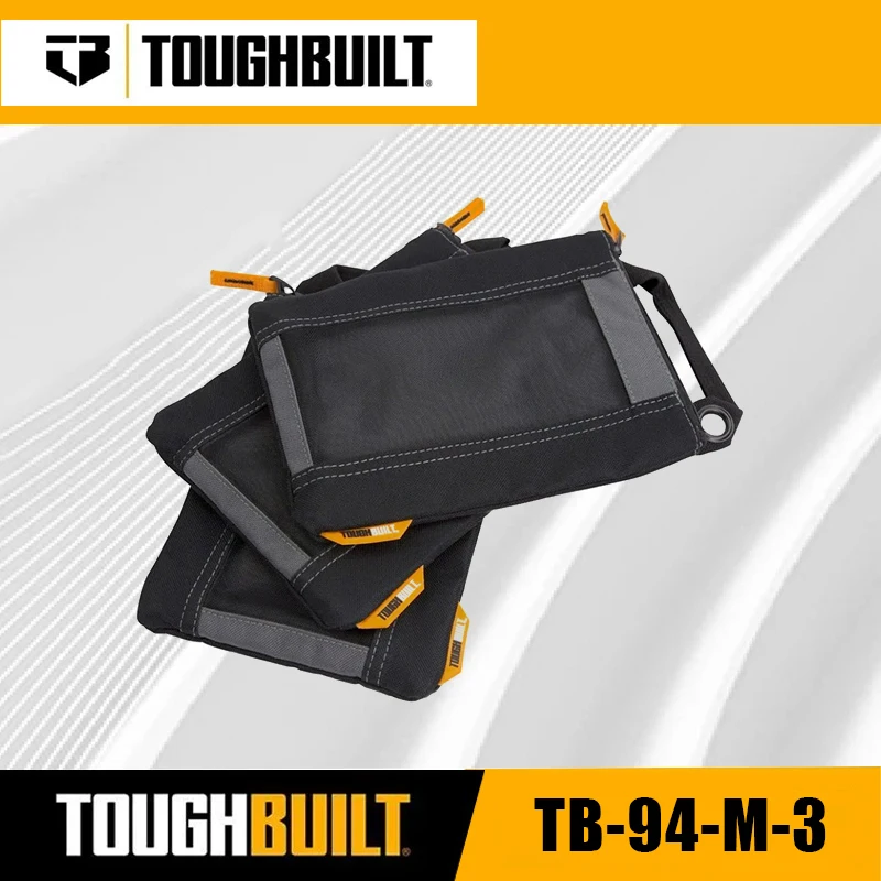 

TOUGHBUILT Сетчатая сумка для хранения из трех предметов, сумка для инструментов, тканевая сумка с винтами, сумка для ногтей TB-94-M-3