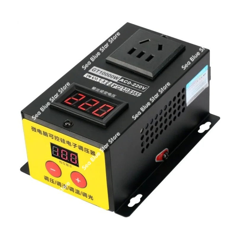 Governor 10000W High Power SCR Electronic Voltage Regulator Motor Fan Drill Variable Speed, Temperature Regulator 220V