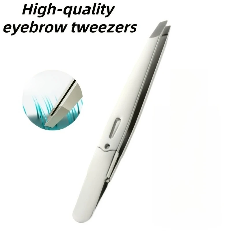 Stainless Steel Professional Eyebrow Clip, High Eyebrow Clip, Oblique Mouth Small Tweezers, Universal Hair Removal Pliers