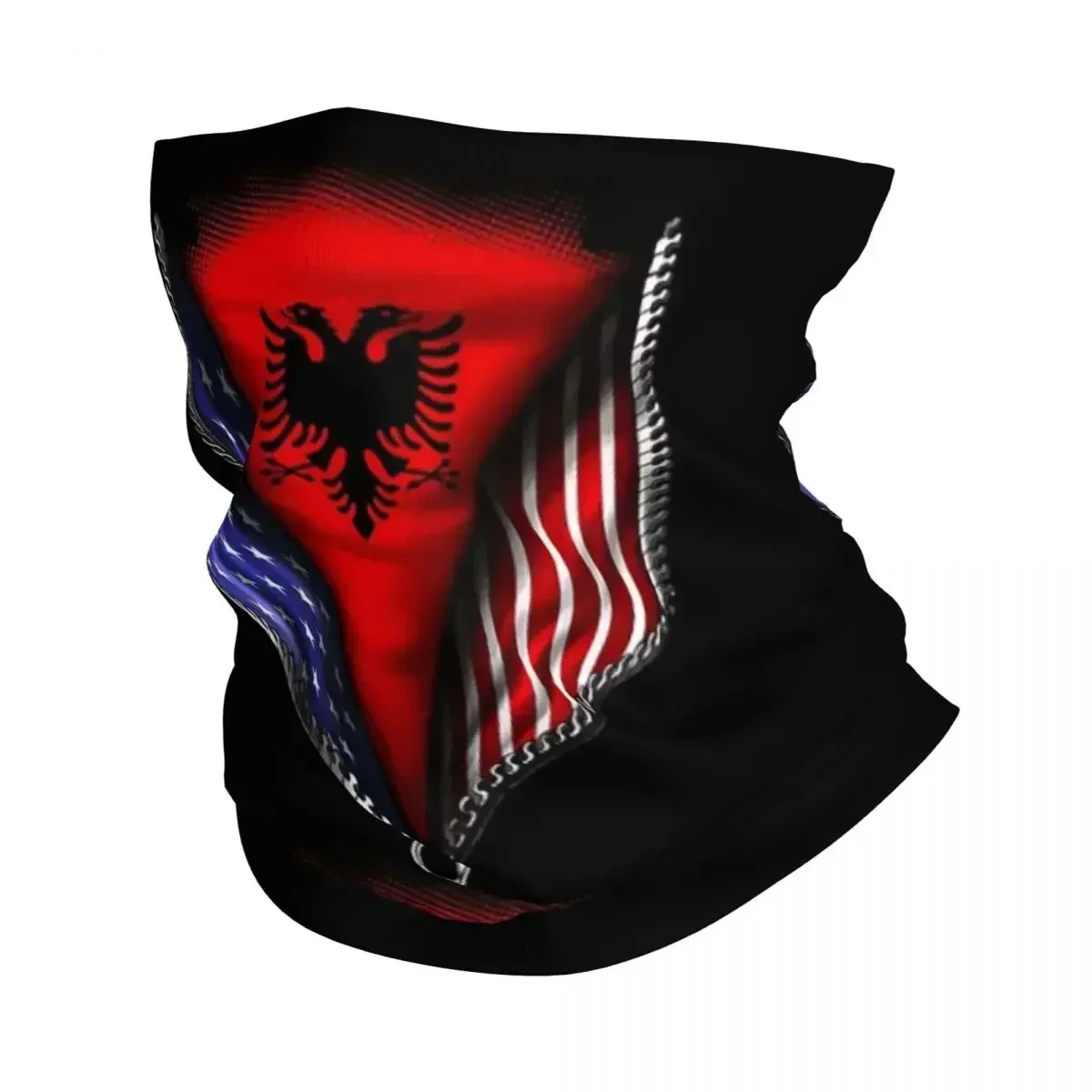 

Albania Flag Bandana Neck Cover Printed Wrap Scarf Multifunction Cycling Scarf Cycling For Men Women Adult All Season