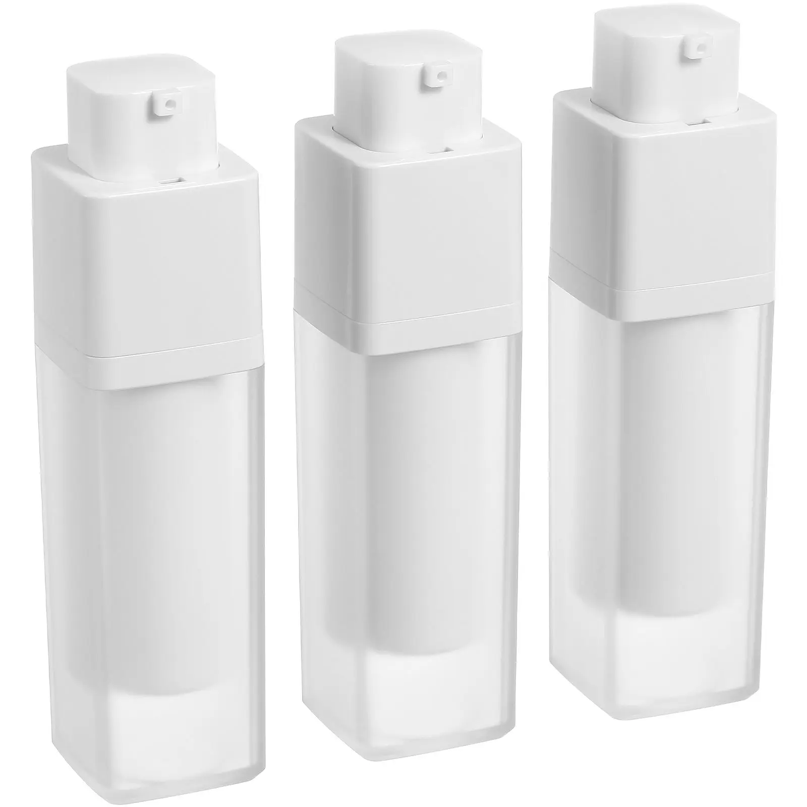 

3 Pcs Frosted Bottles Portable Travel Toiletry Containers Mini Plastic Cosmetics Skincare Reusable Empty Sub Packing Bottles