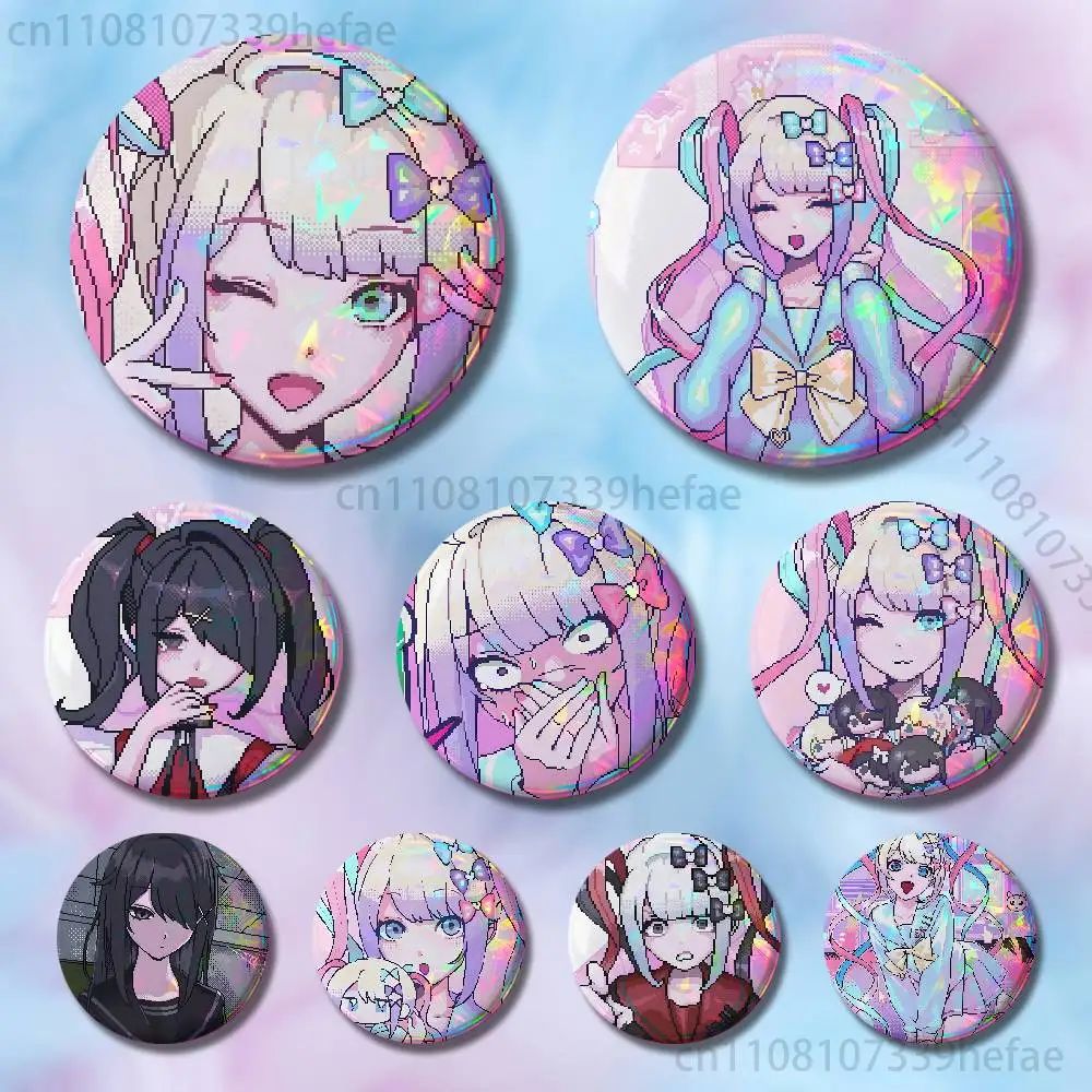 

N-Needy Streamer Overload 32mm 58mm 75mm 44mm 25mm Anime Badges Brooches DIY Pins Decorations Birthday Valentine Gifts