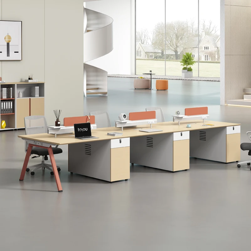 @#Large Size Durable Commercial Premium Office Staff Partition Desk Modern 4 Person Workstation Table Popular Excellent Features