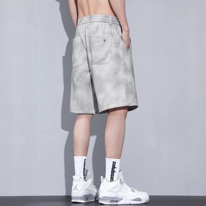 New Chinese style shorts for 2024, hot selling men with a sense of luxury, trendy and loose fit, sporty, five part summer thin i