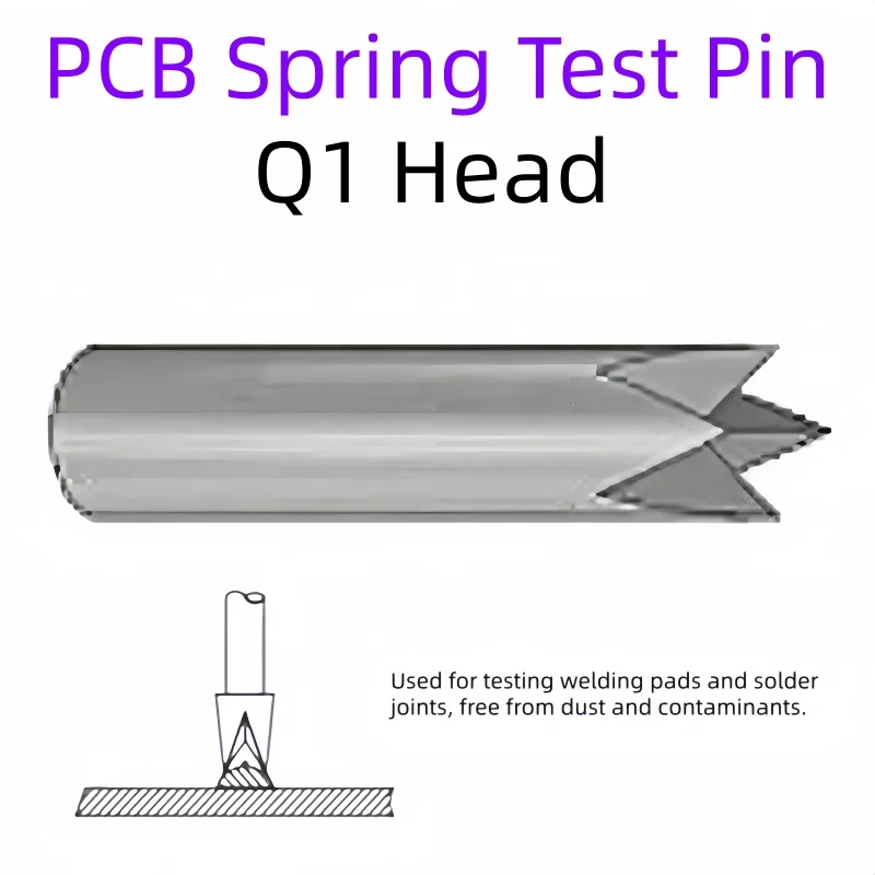 Q1 4-point crown Head PCB Test Spring Test Pin Probe for Electronic Component Inspectio P50-Q1 P75-Q1 P100-Q1 PL75-Q1 P125-Q1