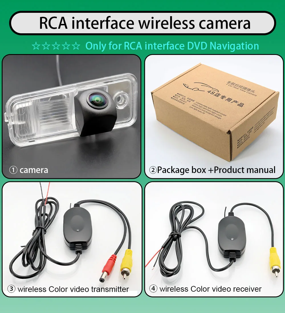 

2.4 Ghz Wireless FishEye Car Rear View Camera For Kia Carens FG 2013 2014 2015 2016 2017 Car Backup Camera HD CCD Night Vision