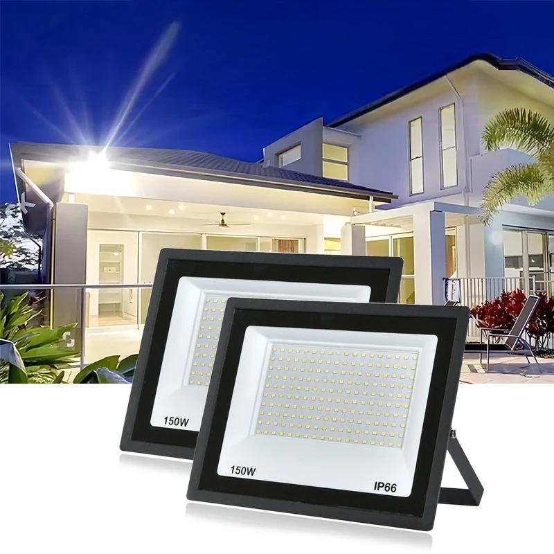 LED Spotlight High brightness 220V 10W 20W 30W 50W 100W 150W 200W 300W Waterproof IP66 Garden Outdoor Light lamp Reflector lamp