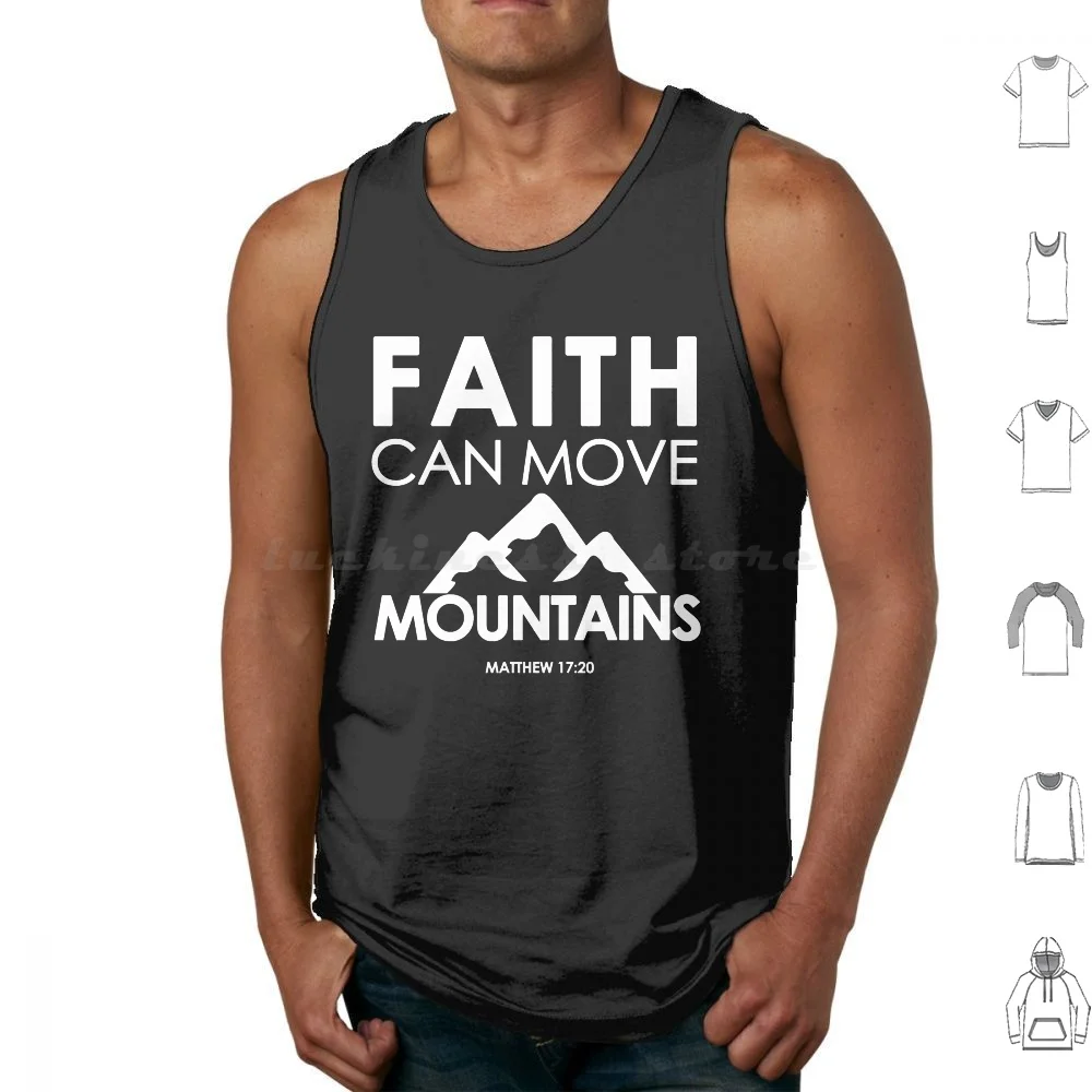 

Faith Can Move Mountains Matthew 17 : 20-Christian Gifts Tank Tops Print Cotton Christian Bible Verse Bible Quote Bible