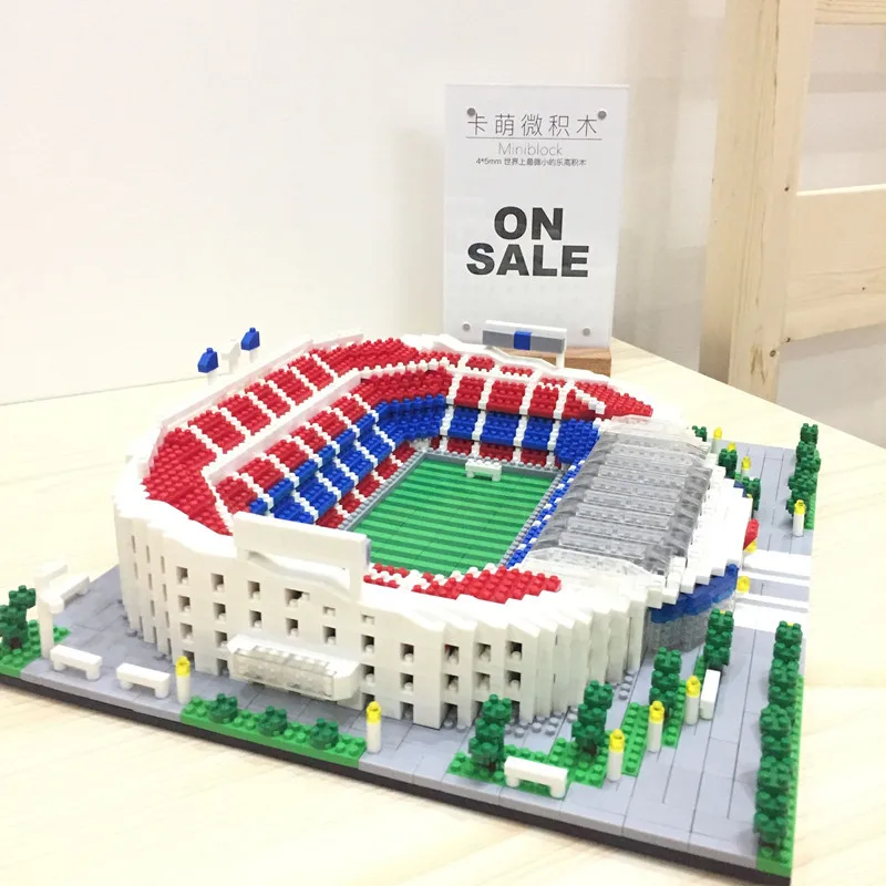 Camp Nou Mini Building Blocks Stadium Educational Toy Soccer Football Field Micro Bricks Juguetes Gifts For Kids Present