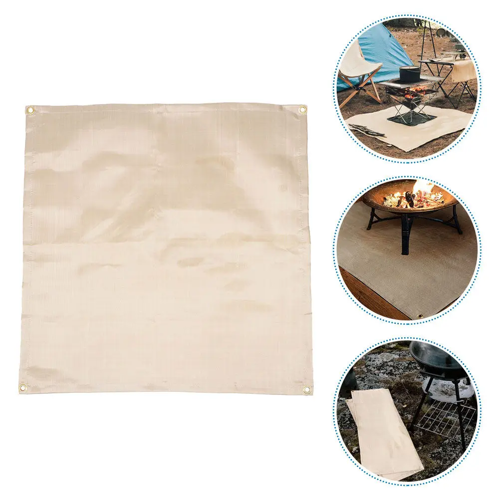 Flexible Fiberglass Fire Blanket Camping Grill Fireproof Outdoor Fire Retardant Thermal Resistant Blanket Portable Multi