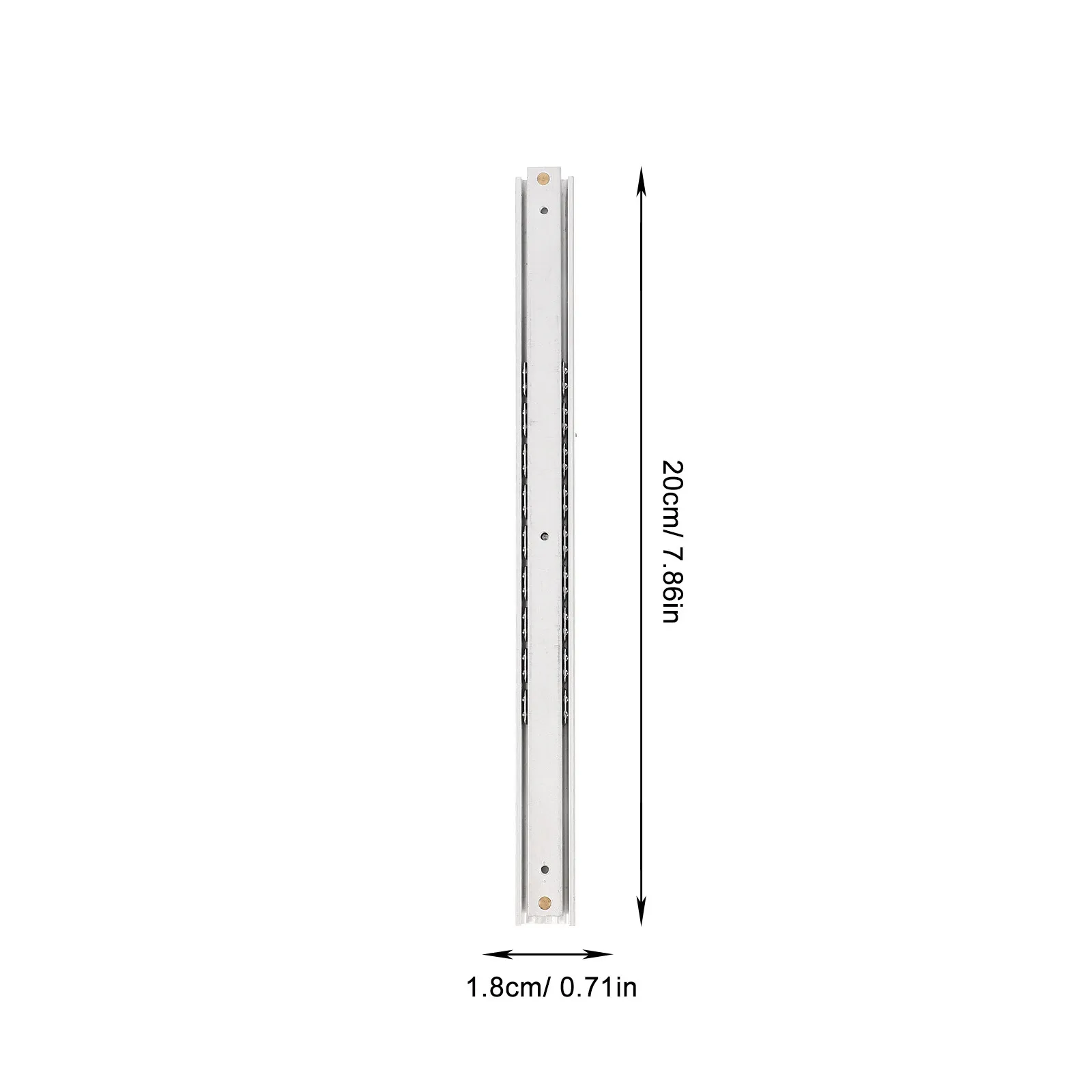 1Pair Drawer Rail Professional Dresser Slide 200Mm Side Mount Smooth Noiseless Push to Open Slides Drawer Rails
