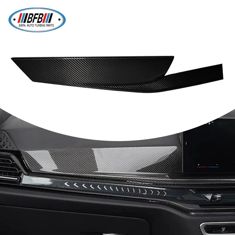 RHD Real Carbon Fiber Interior Dashboard Cover Side Air Conditioning AC Vent Panels 4pcs for BMW X5 X5M G05 LCI G06 G07 2023+