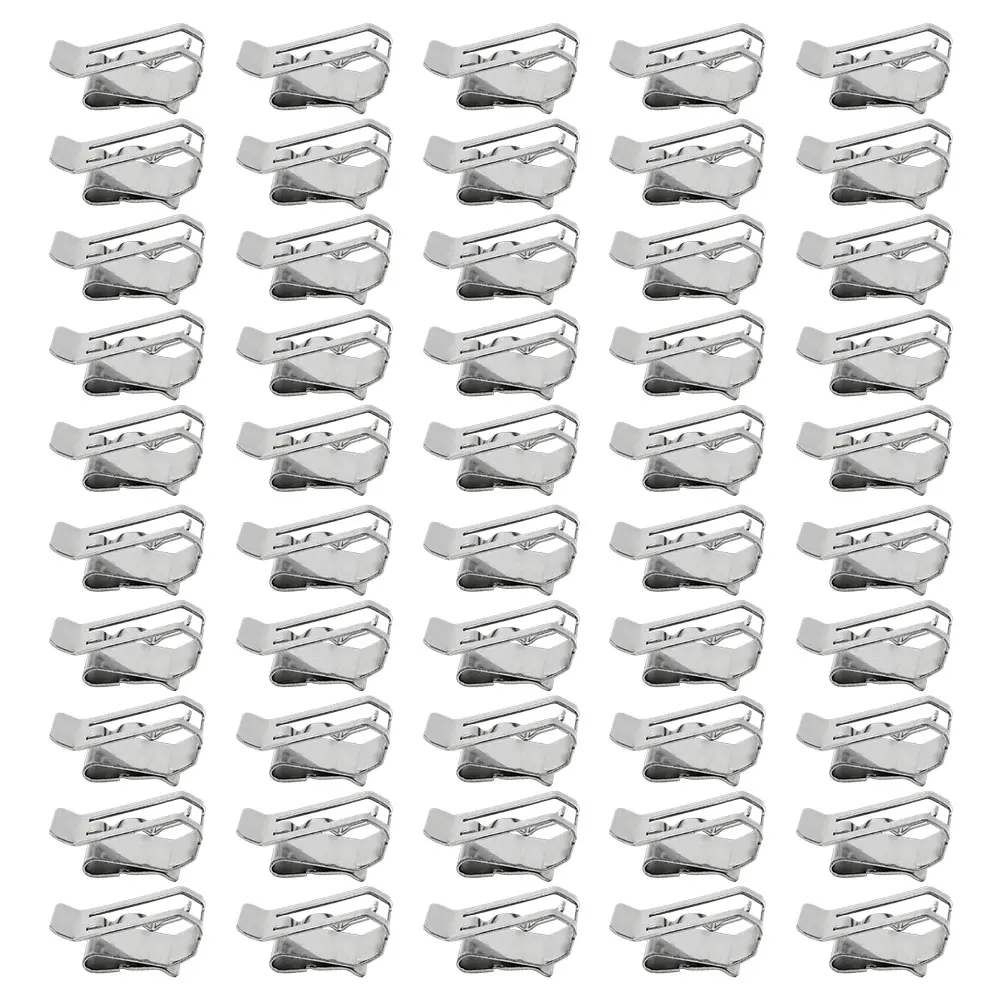 50 Piece Stainless Steel Photovoltaic Cable Clamp for Solar DC Cable Fixation Compatible with Standard Mounting Rails