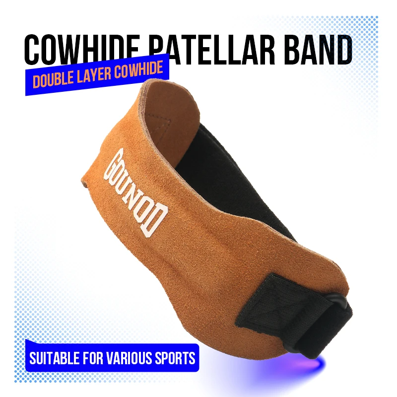 Pressurized Cowhide Patella Belt Sports Knee Pads Running Shock Absorption Anti-meniscus Knee Pads Fitness Riding