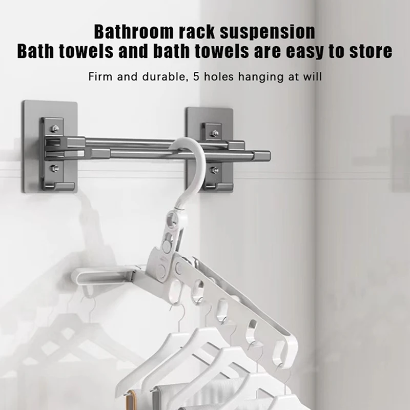 2pcs Hanging Rack With 5 Holes For Hotel Camping Portable Foldable Travel Hanger Folding Clothes Drying Rack Travel Hangers