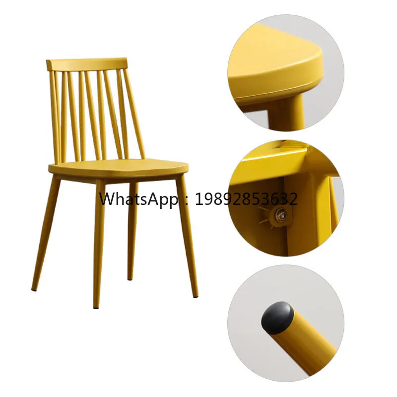 HYS chair modern simple lazy household plastic backrest stool casual desk chair dining