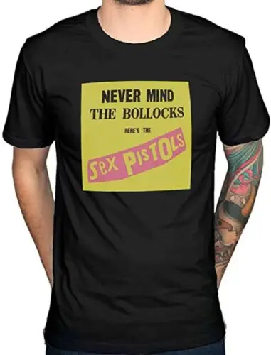 Official Sex Pistols Never Mind The Bollocks Square Mens Black T Shirt