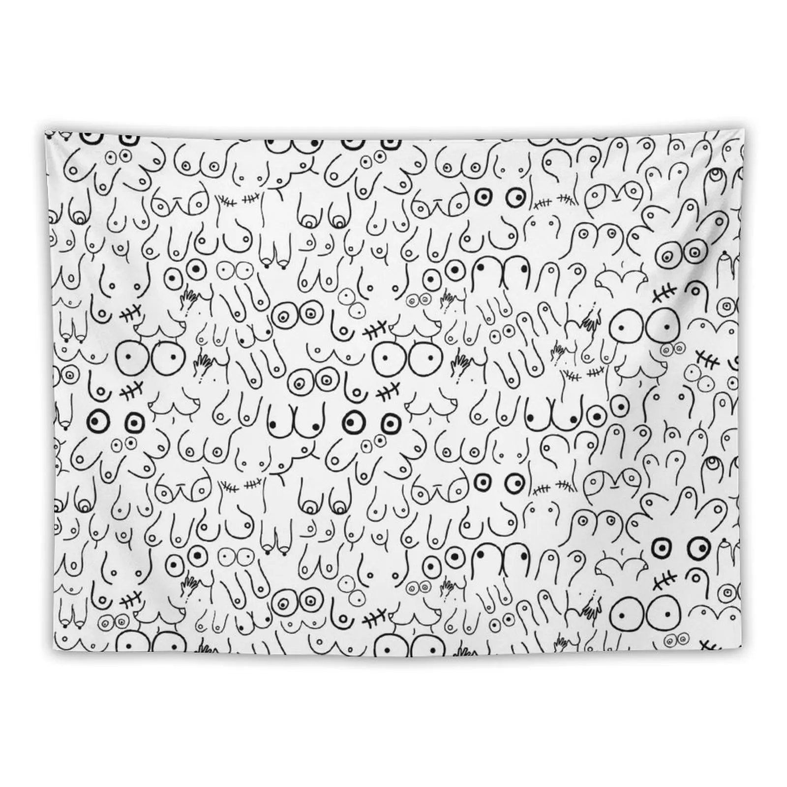 

Boobies b&w Tapestry Aesthetic Home Decor Aesthetics For Room Carpet Wall Bedrooms Decor Tapestry