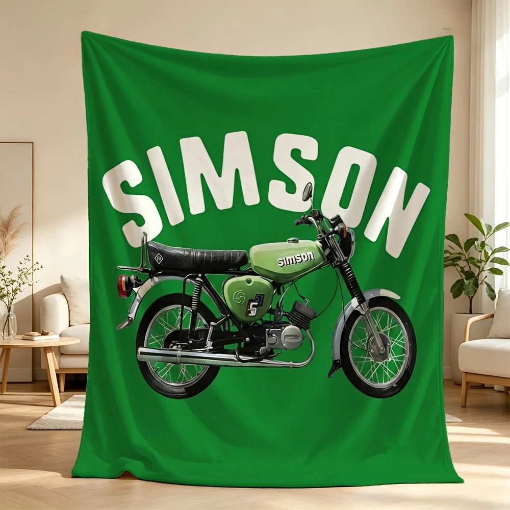Premium Simson Motorcycle Bike Art Throw Blanket Tapestry for Car Lovers Automotive Decor Gift 150x200cm