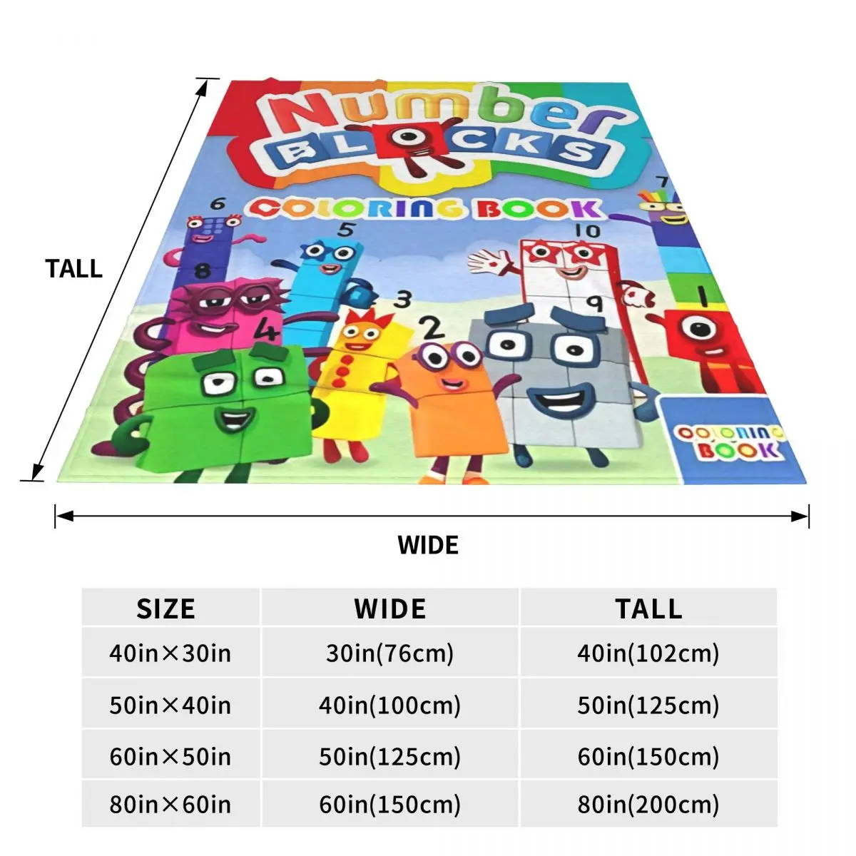 N-Numberblocks-s Cartoon Super Warm Blankets Camping Plush Throw Blanket Novelty Couch Bed Flannel Bedspread Sofa Bed Cover