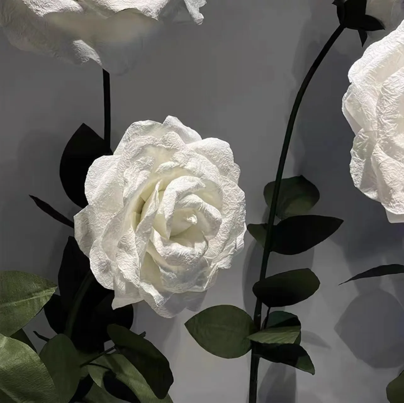 Wedding Giant Flower New Design Entrance Custom Big Head Rose Flowers Giant Flowers Decoration for Party Stage Backdrop