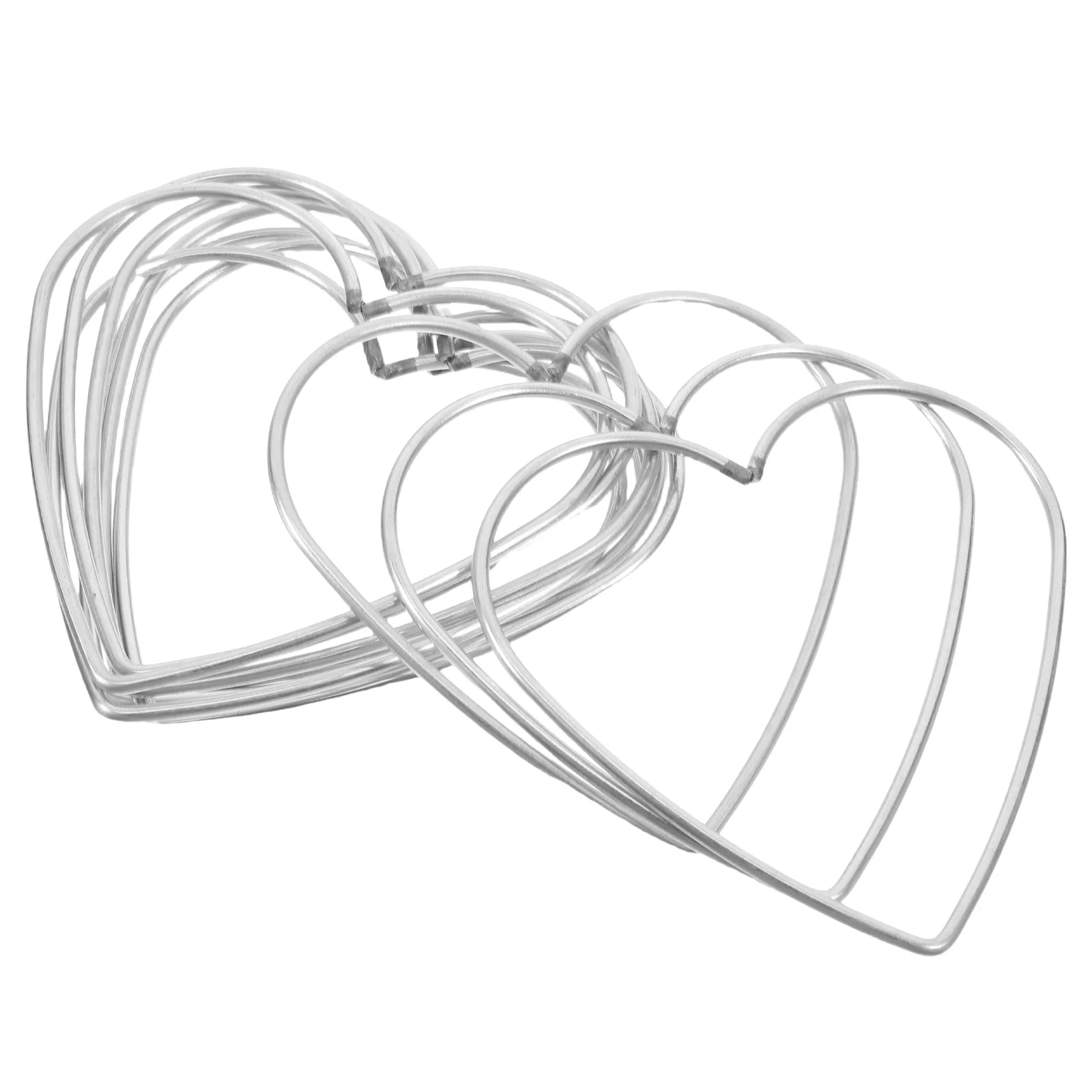 

10Pcs Dreamcatcher Heart Rings Metal Hoops DIY Macrame Frame Heart Wreath Supplies Dream Catcher Frame