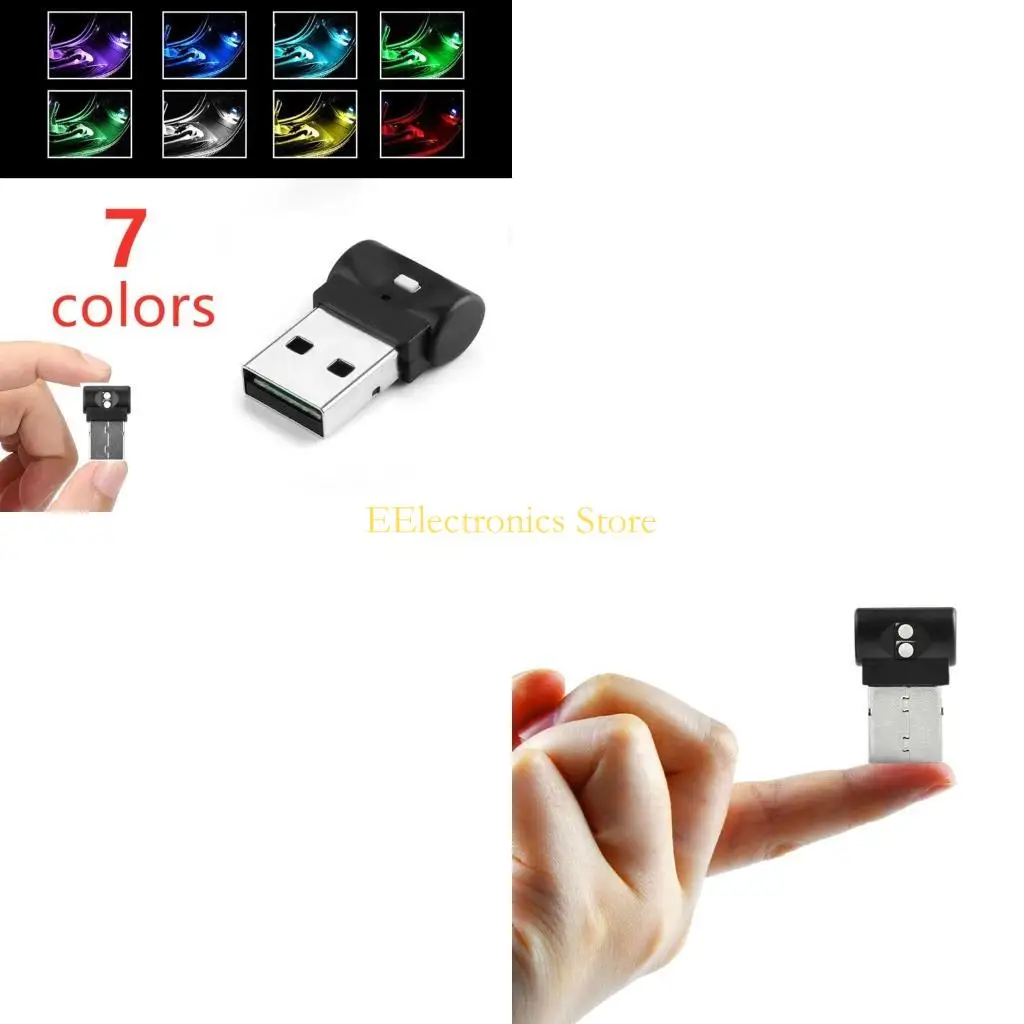 B03C Mini USB  LED RGB Ambient Light Atmosphere for Smart Night Lamp for Home Decoration Photosensitive Automatically Turns o