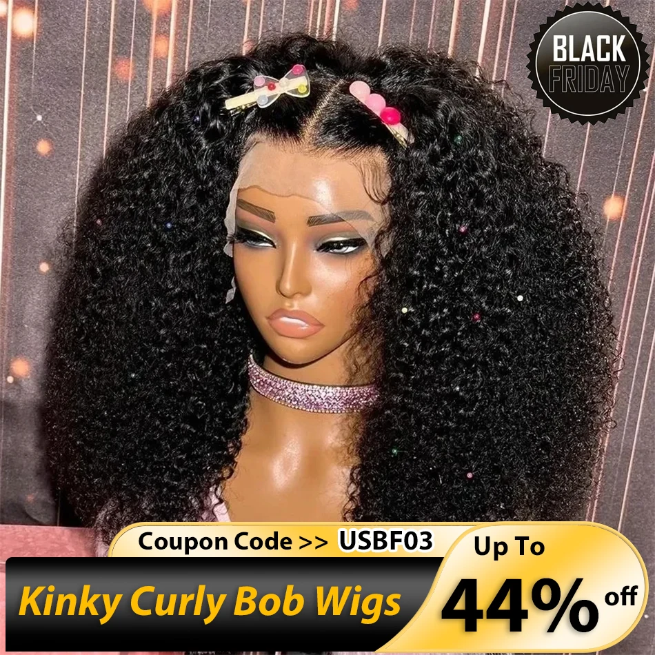 13x4 Bob Wigs Jerry Curly Short Pixie Cut Water Wave Wigs Human Hair Natural Black Brazilian Deep Curly Wigs For Black Woman