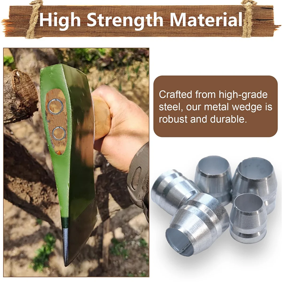 

AA98 42 шт. круглая ручка клиновая безопасная ручка металлический клин молоток ручка клинья стальной клин комплект