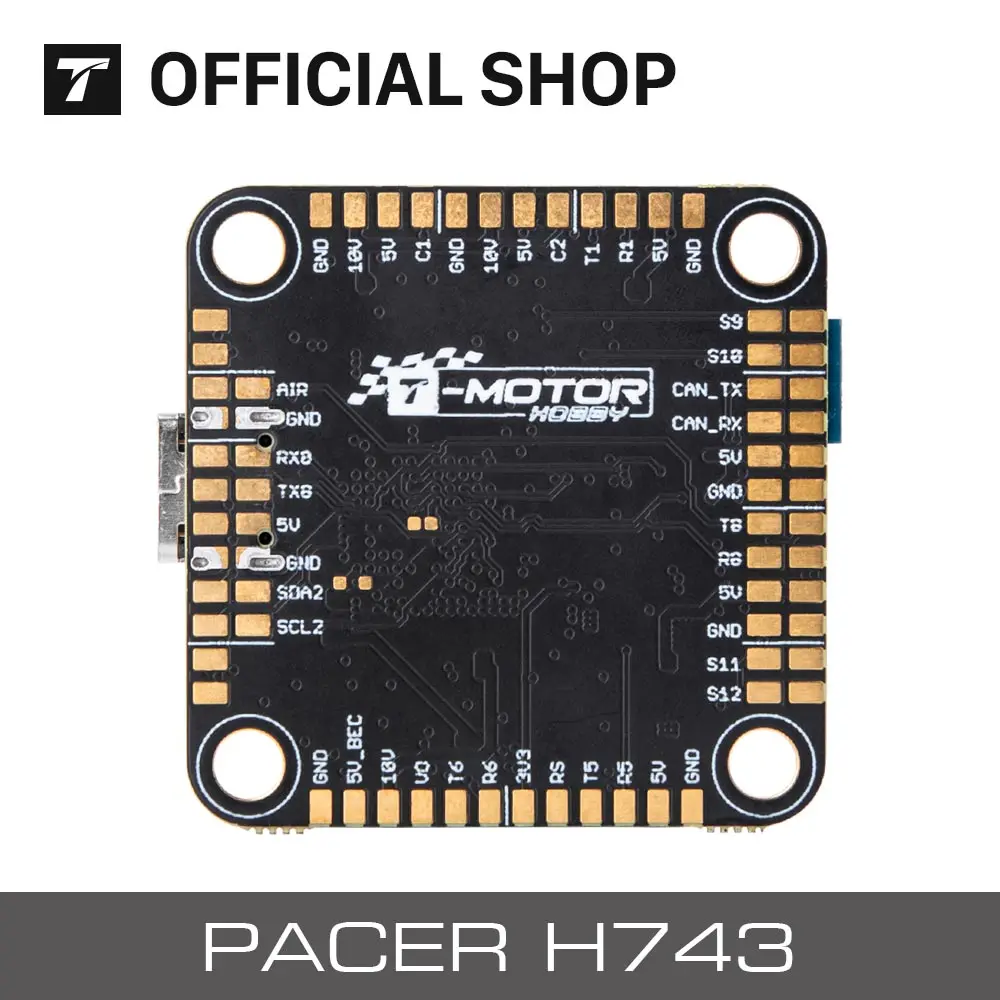 T-MOTOR Hobby Pacer H7 FC H743 Flight Controller STM32H743 with MPU6000 GYRO FPV Drone