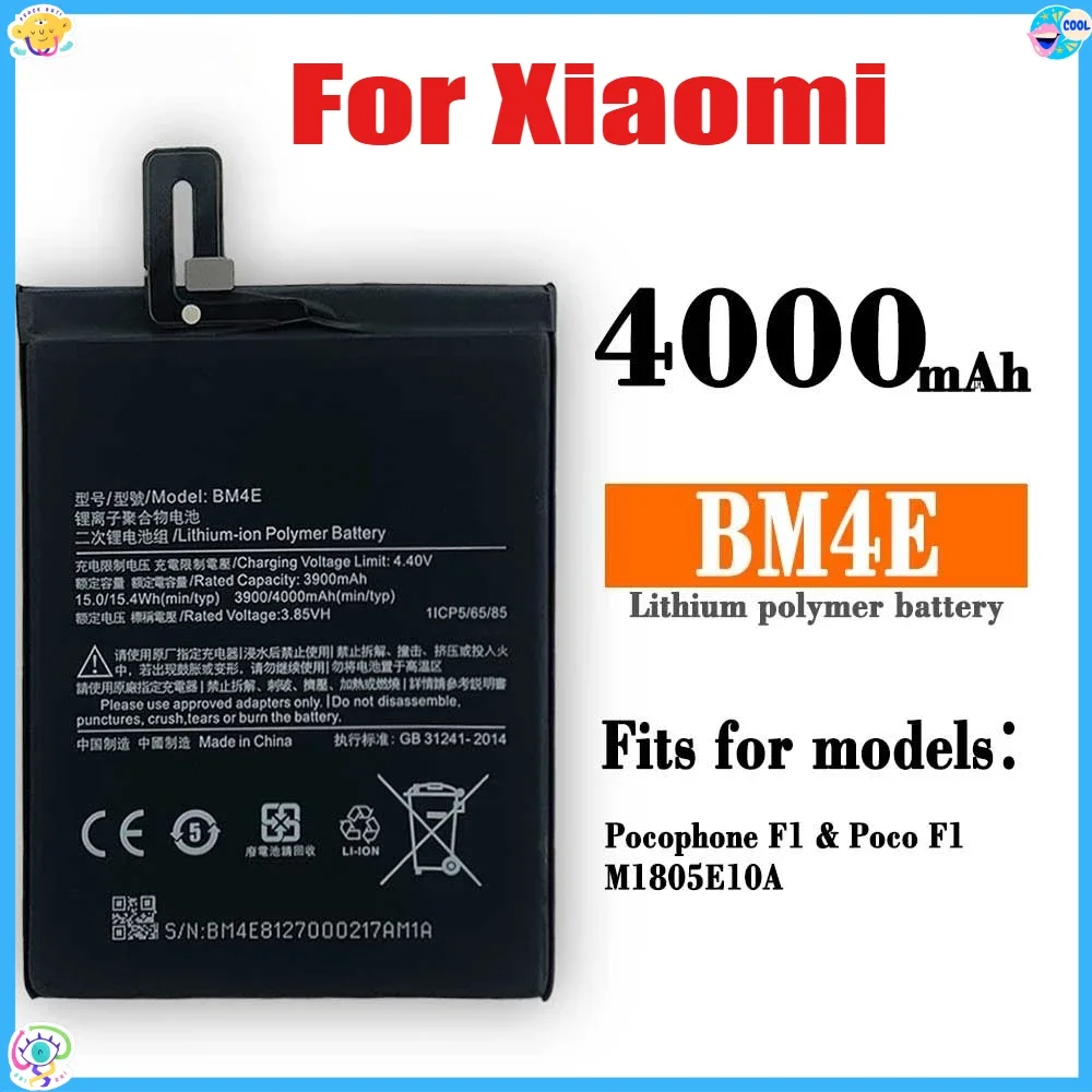 بطارية بديلة 4000 مللي أمبير BM4E لبطاريات الهاتف المحمول Xiaomi Poco F1 Pocophone F1
