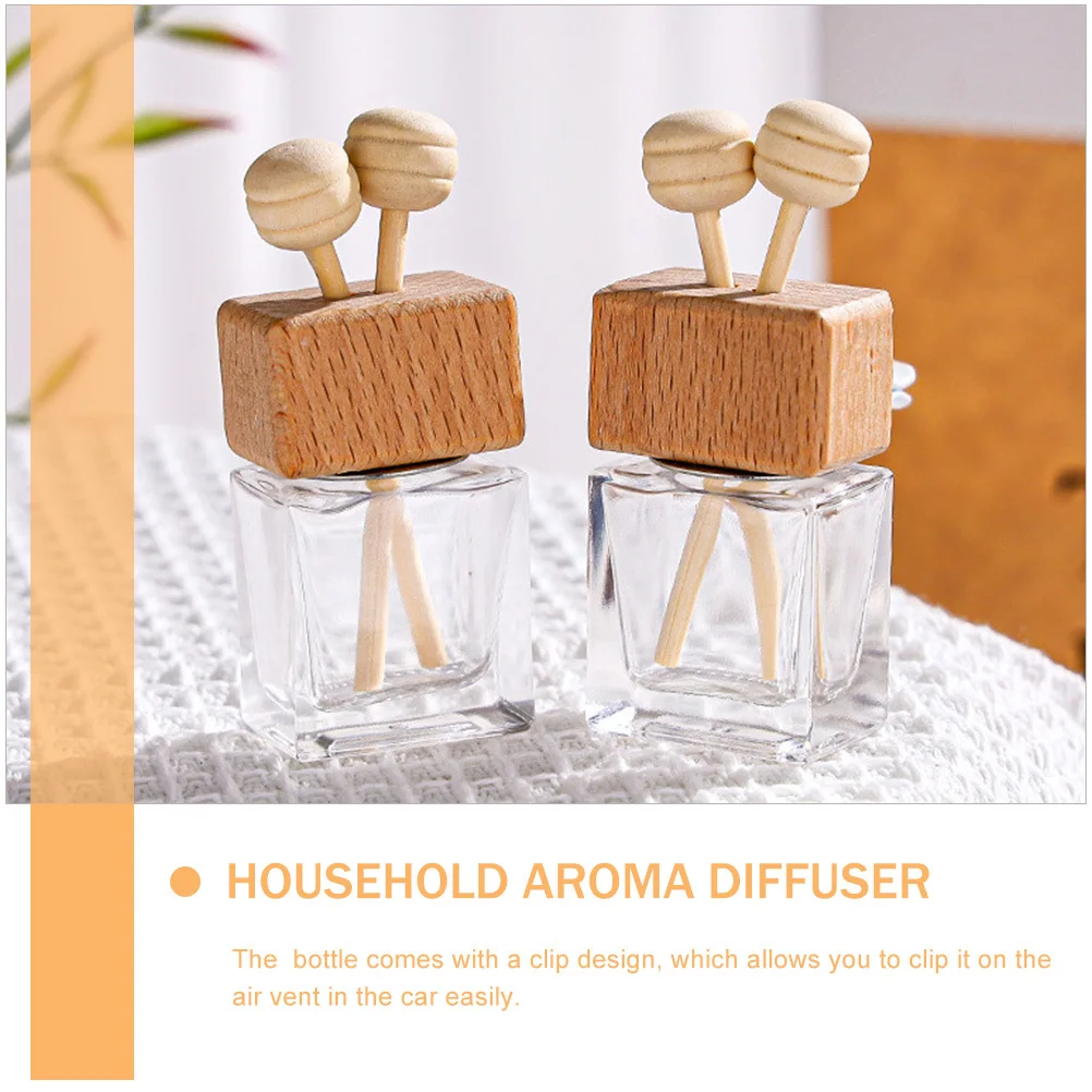 

5pcs Car Aroma Diffuser Bottle Refillable Compact Scent Diffuser For Air Freshener Vent Clip Household Fragrance Decor