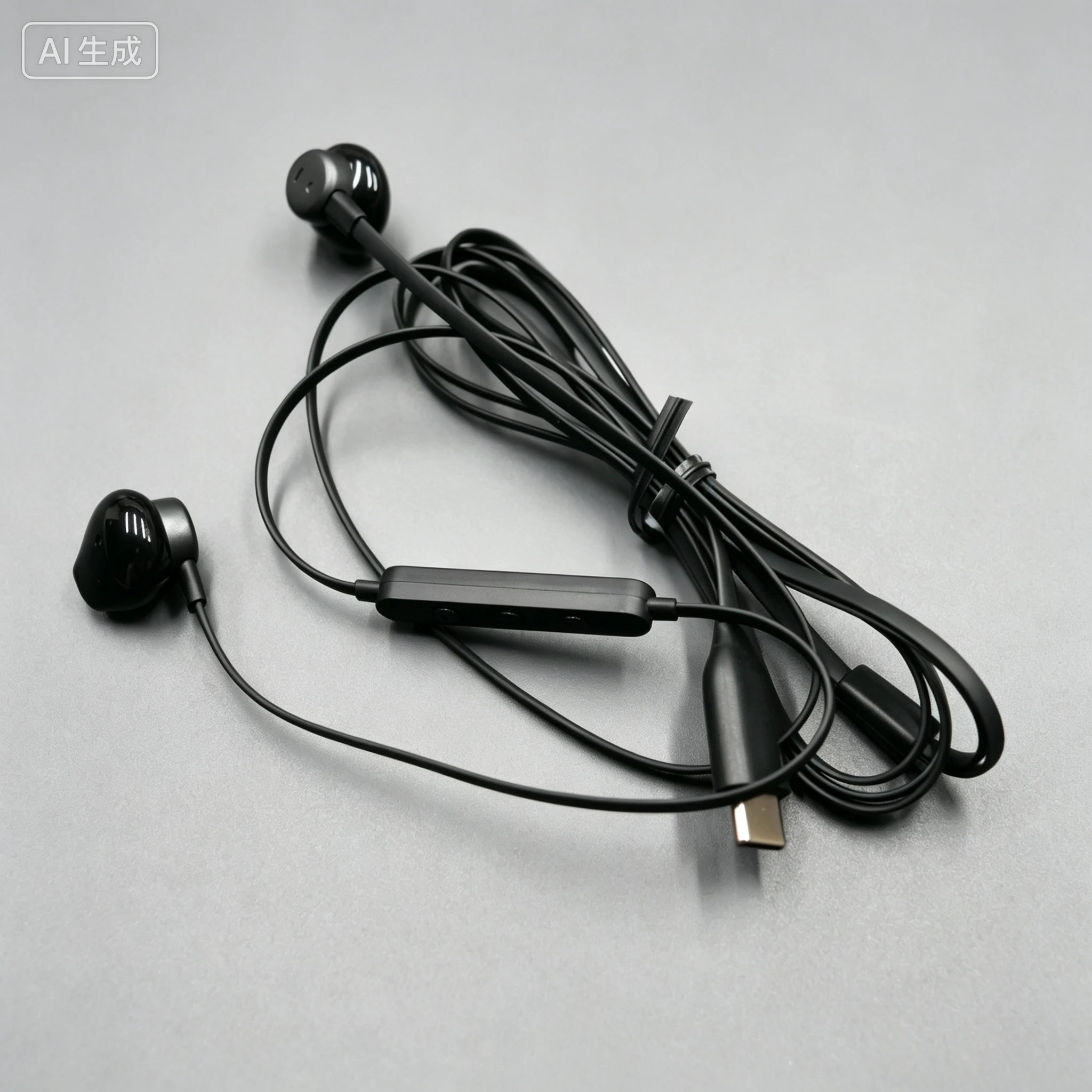 For TYPE-C digital decoding half-in-ear mobile phone wired earphone bass