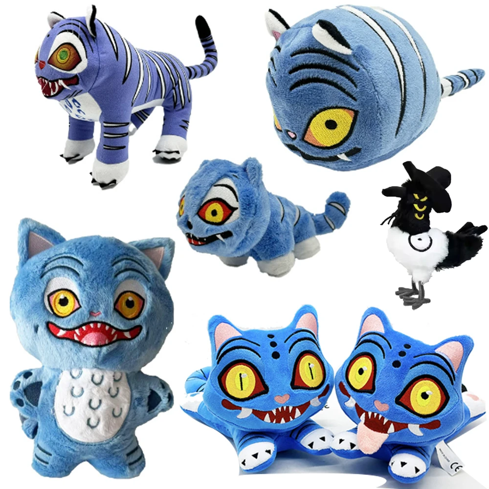 TreasuringU New Kpop Demon Plush Toys Game Hunters Tiger Stuffed Toy Doll Blue Tiger Animals Plushie Birthday Gifts