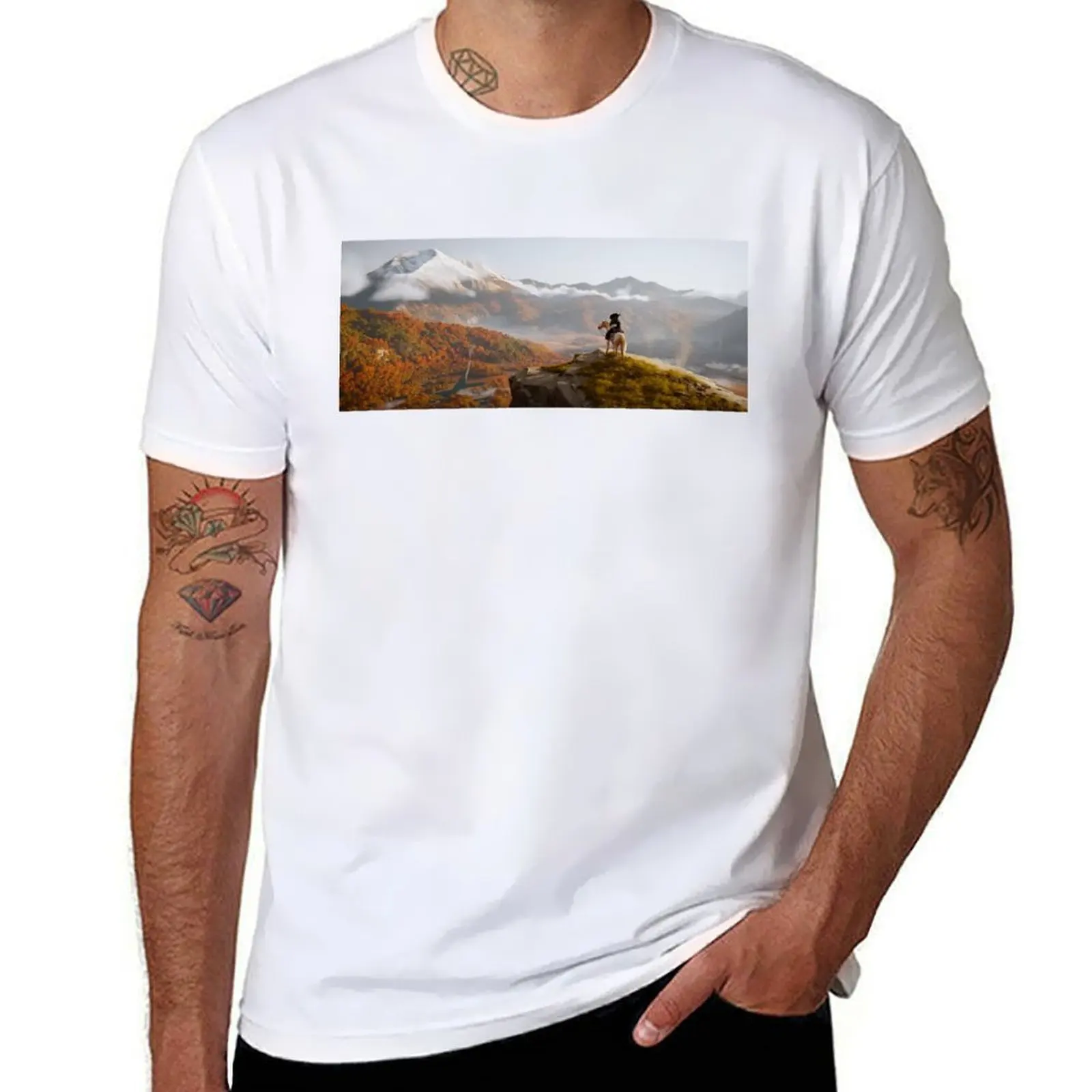 

Ghost of Yotei Landscape T-Shirt man t shirts graphic anime t shirts for man T-Shirt