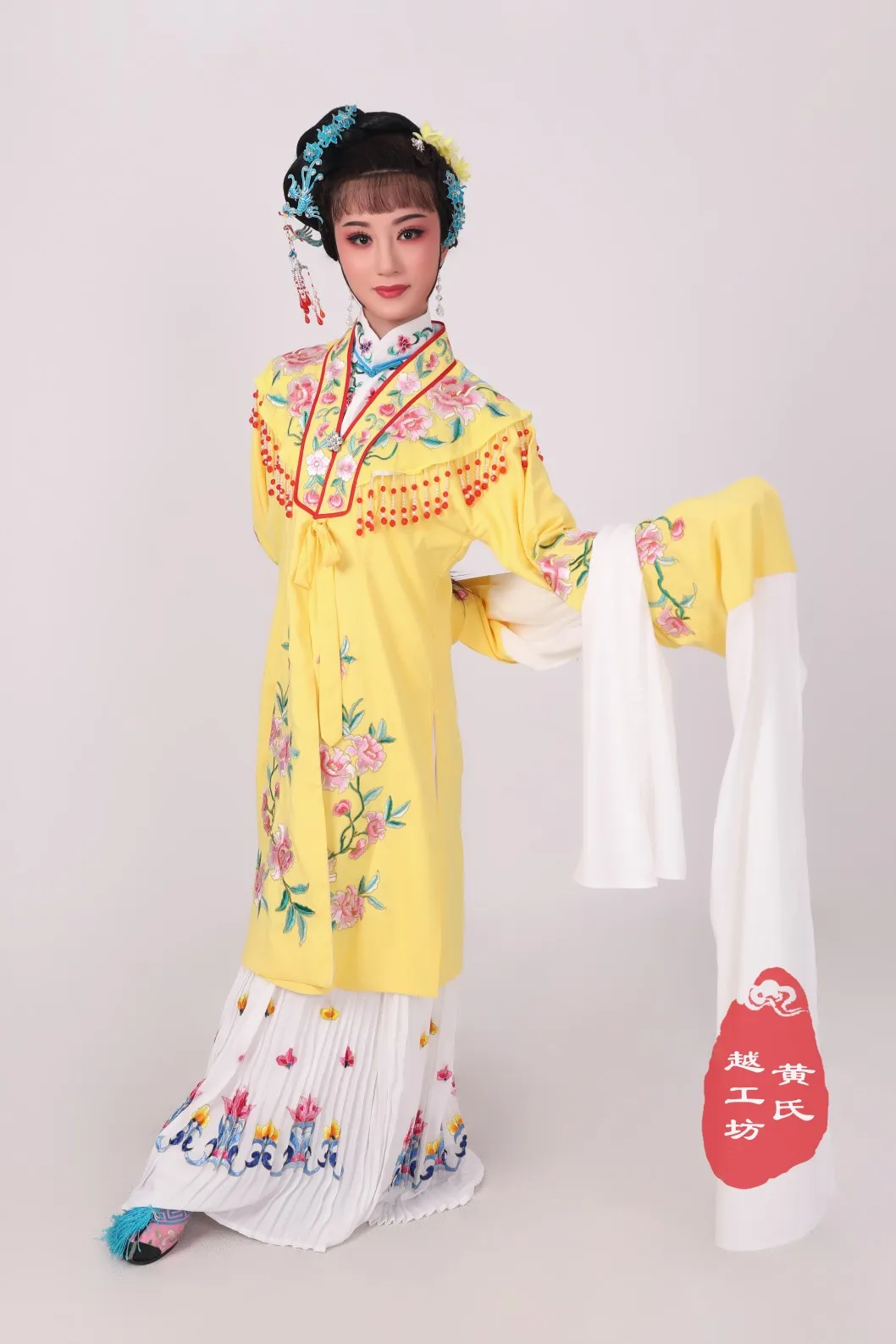 New Arrival Qing Huaband Silk Brocade Hairpin Beijing Opera Reatic Silk Pairing for Women's Traditional Costume Stage Co...