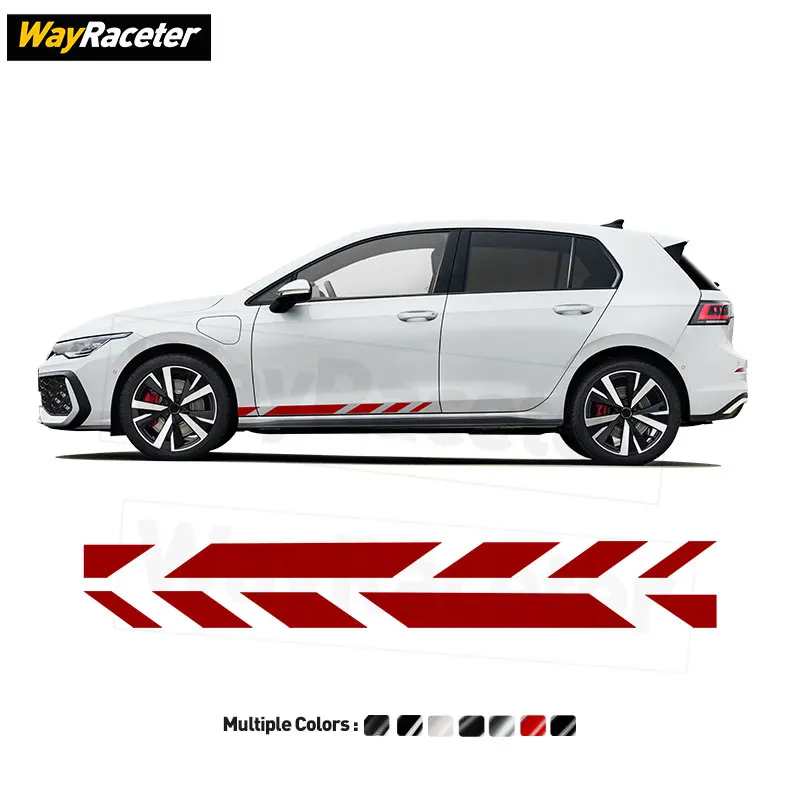 

Виниловая наклейка из углеродного волокна с боковыми полосками на дверь GTI Clubsport для Volkswagen Golf 8 2025 VW 8,5 2024 2023 R Estate