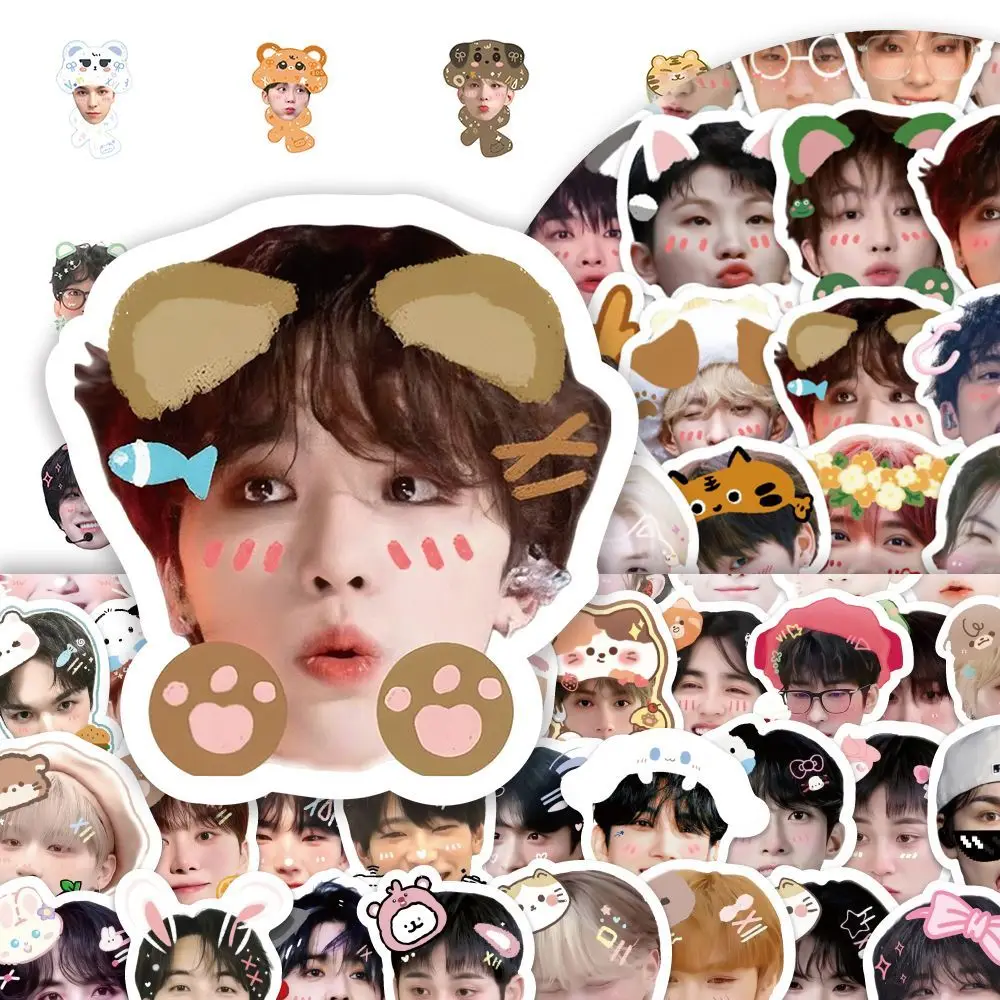 100 قطعة من ملصقات الرأس الكورية اللطيفة S.COUPS JEONGHAN ملصقات الرأس الكبيرة الإبداعية عالية الوضوح جوشوا يونيو هوشي ملصقات الصور هدية