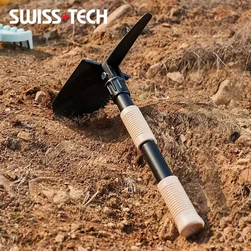 Imagem -02 - Swiss Tech-pá Dobrável com Estojo Multi-ferramenta Serra de Madeira Acampamento ao ar Livre Sobrevivência Equipamento Automotivo
