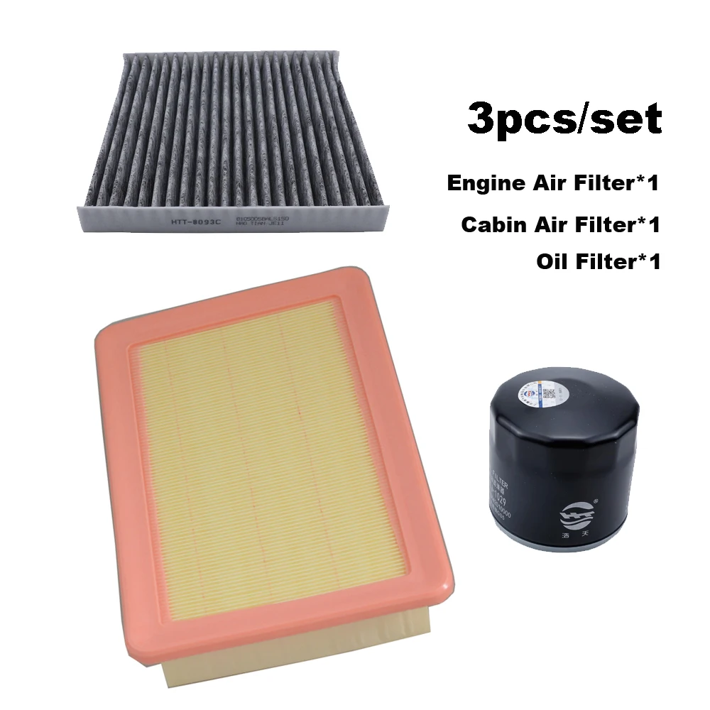 

3pcs Filter Set For GAC GA6 1.5T 270T 2019 2020 2021 2022 2023 TRUMPCHI Engine Cabin A/C Air Oil Filter Kit Spare Parts